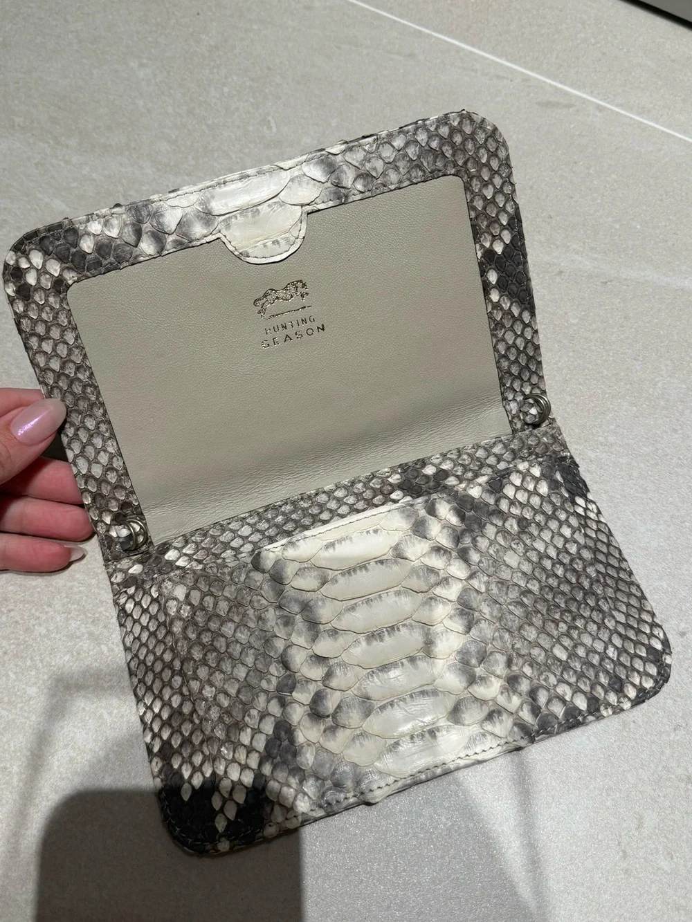 Hunting Season Natural Python Clutch - Picture 2 of 5